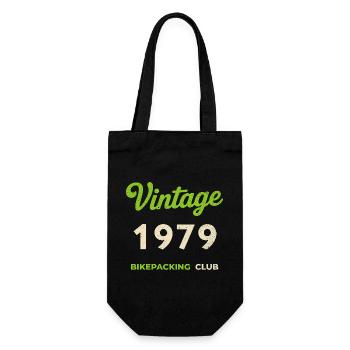 Vintage 1979 – Bikepacking Club Retro Birth Year - Gift Bag for Bottles - black - Front