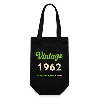 Vintage 1962 – Bikepacking Club Retro Birth Year - Gift Bag for Bottles - black - Front