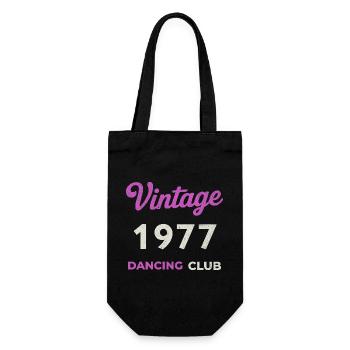 Vintage 1977 – Dancing Club Retro Année de naissance - Sac à bouteille - noir - Devant