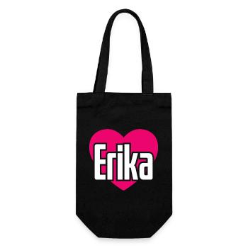 J’aime Erika Coeur Rose J’aime Erika - Sac à bouteille - noir - Devant