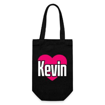 J’aime Kevin Pink Heart J’aime Kevin - Sac à bouteille - noir - Devant