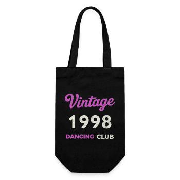 Vintage 1998 – Dancing Club Retro Birth Year - Gift Bag for Bottles - black - Front
