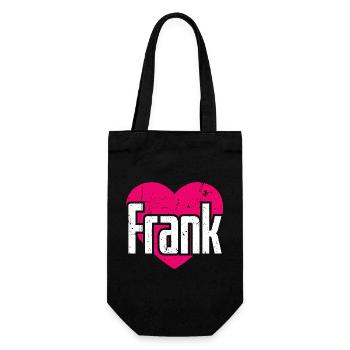 I Love Frank Pink Heart I Love Frank - Gift Bag for Bottles - black - Front