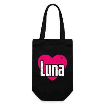I Love Luna Pink Heart I Love Luna - Gift Bag for Bottles - black - Front