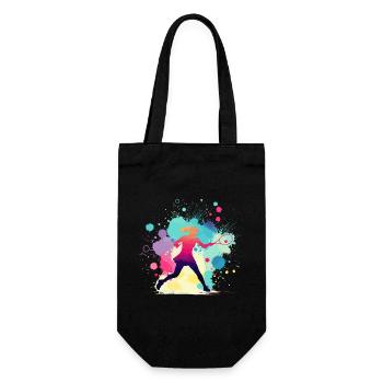 Tennis, Joueuse de tennis féminine, Graphique de tennis - Sac à bouteille - noir - Devant