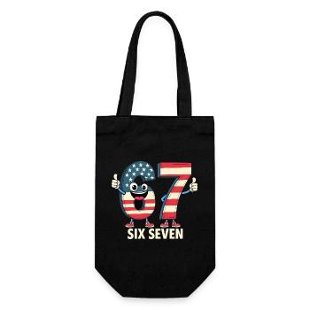 US Flag 67 Memes Six Seven - Gift Bag for Bottles - black - Front