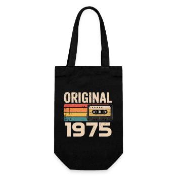 Original 1975 Vintage 1975 Retro Birthday - Gift Bag for Bottles - black - Front