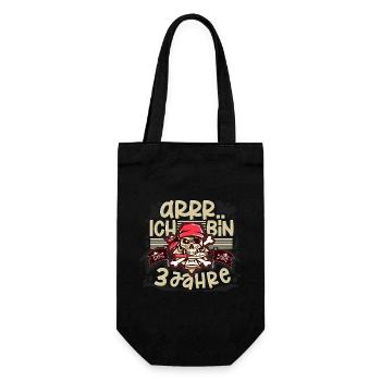 3rd Birthday Pirate - Gift Bag for Bottles - black - Front