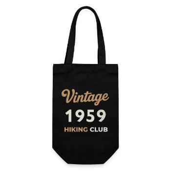 Vintage 1959 – Sailing Club Retro Birth Year - Gift Bag for Bottles - black - Front