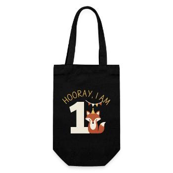 Hourra, j’ai 1 anniversaire de Sweet Fox - Sac à bouteille - noir - Devant