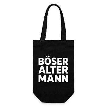 Böser Alter Mann TypoStack - Geschenkbeutel für Flaschen - Schwarz - Vorne