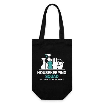 Funny Cleaning Design - Gift Bag for Bottles - black - Front