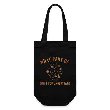 Welcher Teil von Don't You Understand Funny Crochet? - Geschenkbeutel für Flaschen - Schwarz - Vorne