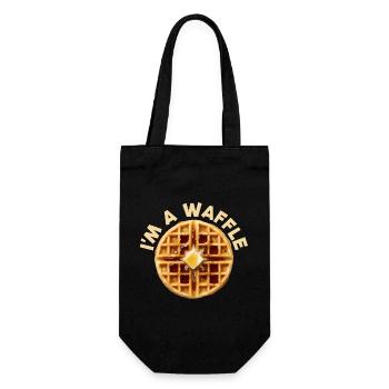 I'm a Waffle Costume Breakfast Halloween Waff - Gift Bag for Bottles - black - Front