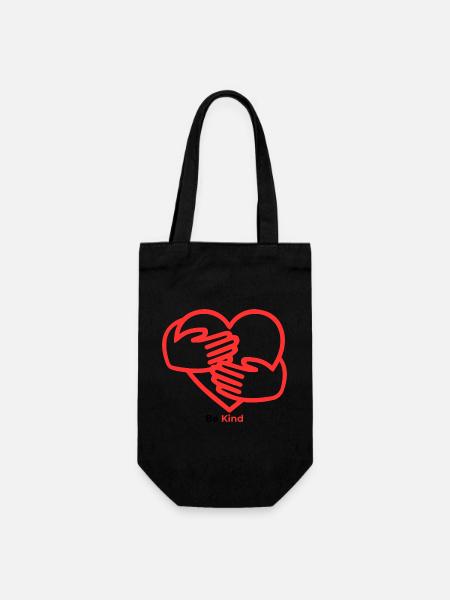 Les mains dans le cœur Chaleur - Sac à bouteille - noir