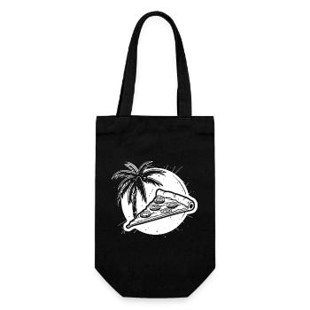 Pizza Graphic - Gift Bag for Bottles - black - Front