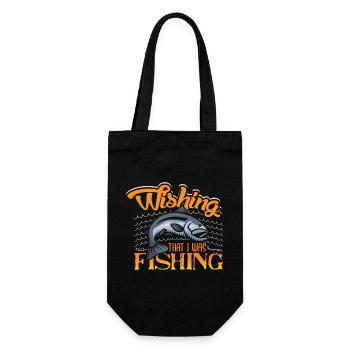 Angler Gift Funny Fishing Fisherman Fishing - Gift Bag for Bottles - black - Front