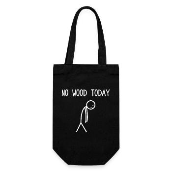 No wood today Wood Chainsaw Lumberjack - Gift Bag for Bottles - black - Front