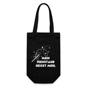 My fairy dust is called flour - Gift Bag for Bottles - black - Front