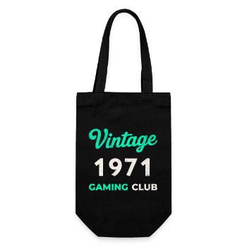 Vintage 1971 – Gaming Club Retro Birth Year - Gift Bag for Bottles - black - Front