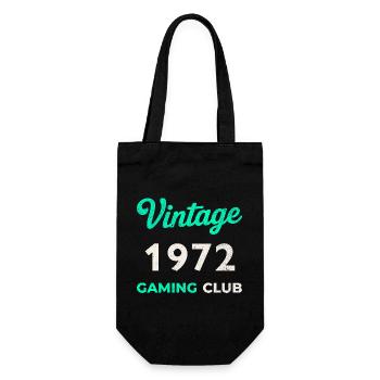 Vintage 1972 – Gaming Club Retro Geburtsjahr_ - Gift Bag for Bottles - black - Front