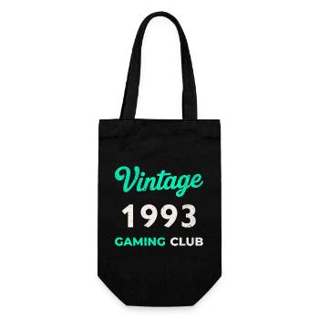 Vintage 1993 – Gaming Club Retro Birth Year - Gift Bag for Bottles - black - Front