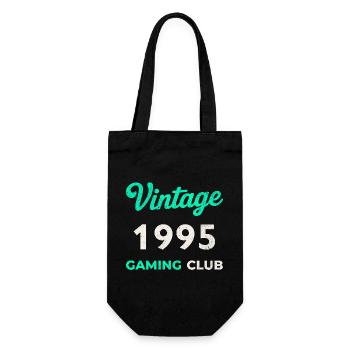 Vintage 1995 – Gaming Club Retro Birth Year - Gift Bag for Bottles - black - Front