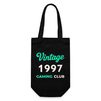 Vintage 1997 – Gaming Club Retro Birth Year - Gift Bag for Bottles - black - Front
