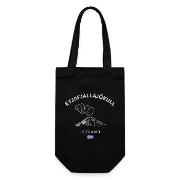 Eyjafjallajökull Vulkan Island - Geschenkbeutel für Flaschen - Schwarz - Vorne