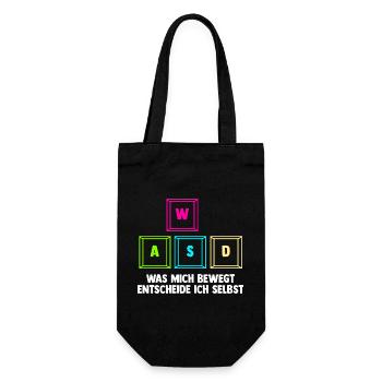 Zocken Computerspieler Zocker Gaming Gamer - Geschenkbeutel für Flaschen - Schwarz - Vorne