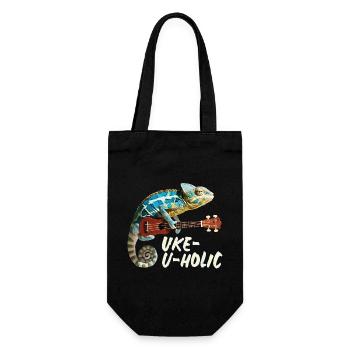 Chamäleon Uke-u-holic - Geschenkbeutel für Flaschen - Schwarz - Vorne