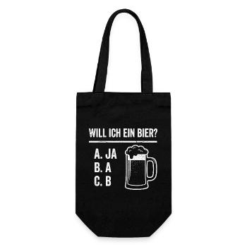Une chemise en train de dire la bière pour hommes avec de l’humour - Sac à bouteille - noir - Devant