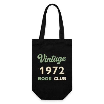 Vintage 1972 Book Club Retro Birth Year Gift - Gift Bag for Bottles - black - Front