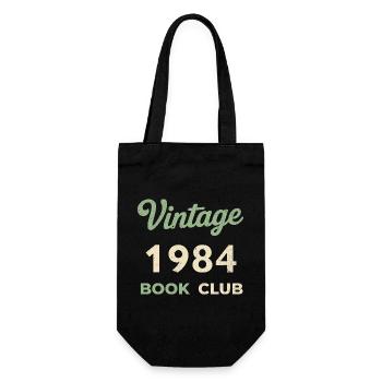 Vintage 1984 Book Club Retro Birth Year Gift - Gift Bag for Bottles - black - Front