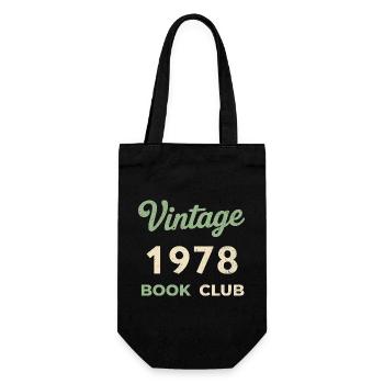 Cadeau vintage de l’année de naissance rétro du club de lecture 1978 - Sac à bouteille - noir - Devant