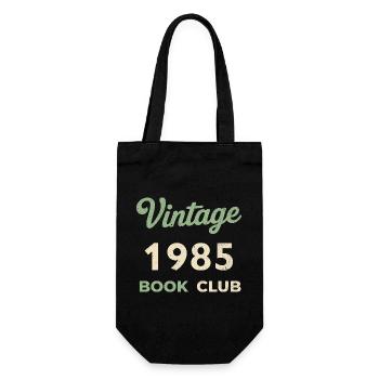 Vintage 1985 Book Club Retro Birth Year Gift - Gift Bag for Bottles - black - Front