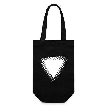 Halftone Triangle Burst - Gift Bag for Bottles - black - Front