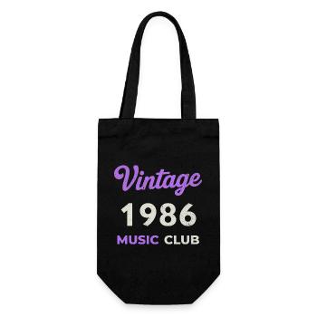 Vintage 1986 Music Club Retro Année de naissance vintage - Sac à bouteille - noir - Devant