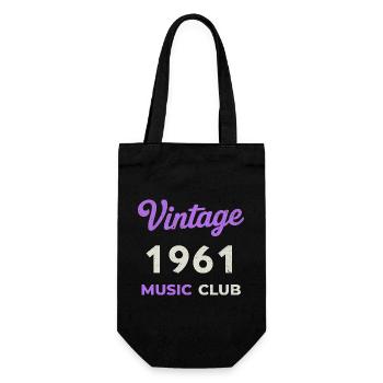 Vintage 1961 Music Club Retro Année de naissance vintage - Sac à bouteille - noir - Devant