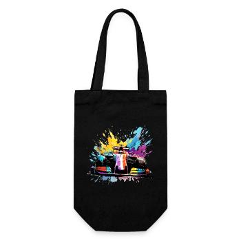 Race Car Speed Colorful Splash Art Racer - Gift Bag for Bottles - black - Front