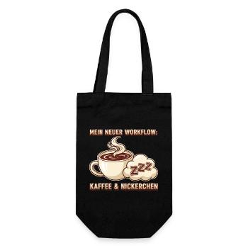Kaffee Nickerchen Workflow - Geschenkbeutel für Flaschen - Schwarz - Vorne