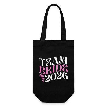 Team Bride Hen Party Bachelorette Party 2026 - Gift Bag for Bottles - black - Front