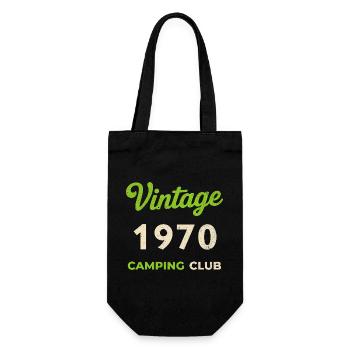 Vintage 1970 – Année de naissance rétro du Camping Club - Sac à bouteille - noir - Devant