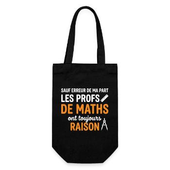 Profs de Maths Toujours Raison - Sac à bouteille - noir - Devant