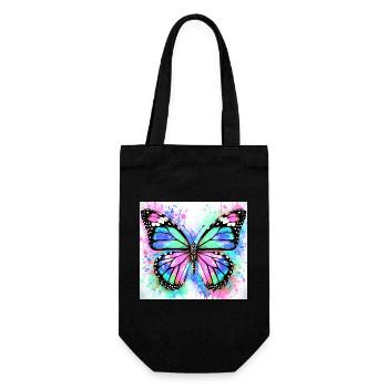 Schmetterling - Geschenkbeutel für Flaschen - Schwarz - Vorne