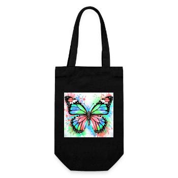 Schmetterling - Geschenkbeutel für Flaschen - Schwarz - Vorne