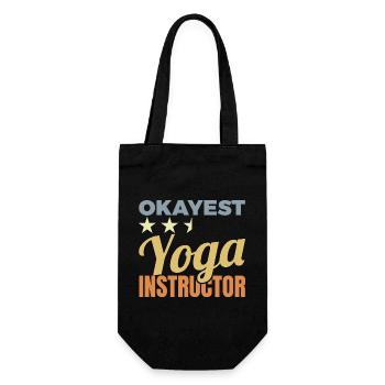 Funny yoga teacher - Gift Bag for Bottles - black - Front
