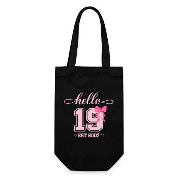 Bonjour 19 Est 2007 Designer pour l’anniversaire des femmes - Sac à bouteille - noir - Devant
