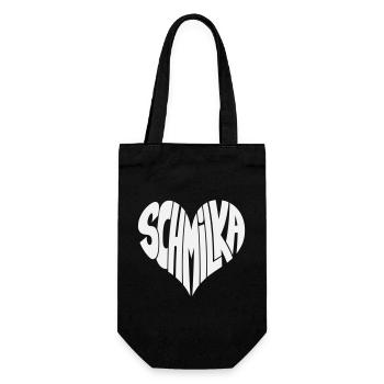 Schmilka, Ba Schandau Heart Lettering - Gift Bag for Bottles - black - Front