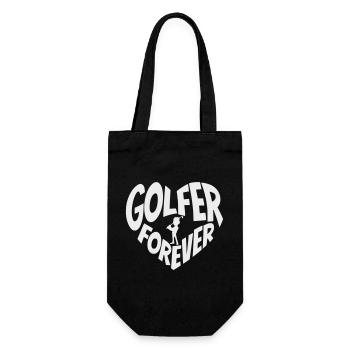 Golfeur Éternel Cœur avec Golfeur - Sac à bouteille - noir - Devant